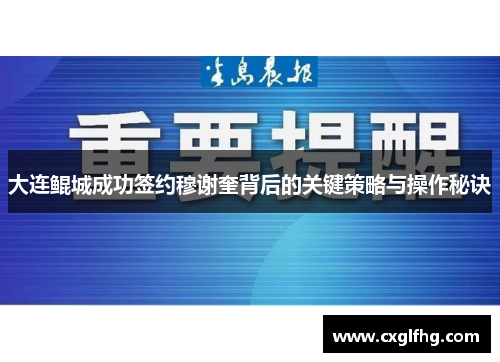 大连鲲城成功签约穆谢奎背后的关键策略与操作秘诀